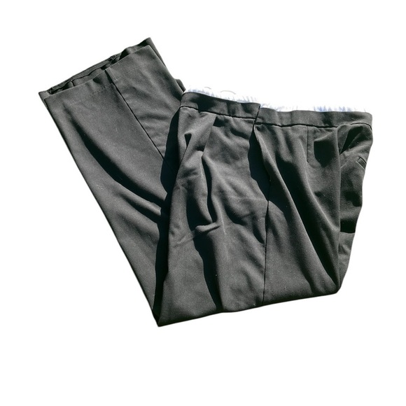 Zara Pants - Women’s black pants w white satin waistband by Zara size large
